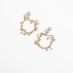 Cham.nel necklace outlet and earring set