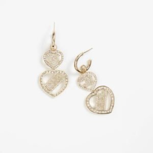Cham.nel Heart Earrings